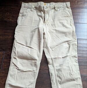 Carhartt Duck cloth Work Outdoor Utility Pants Tan 36x30 relaxed